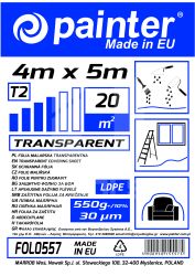 Ochrann flia 4x5m 550g 30um transparentn