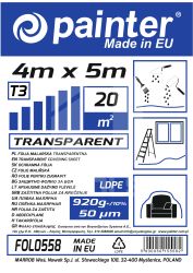 Ochrann flia 4x5m 920g 50um transparentn