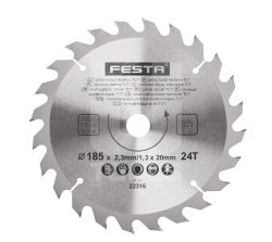 Plov kot do dreva TCT 185x2,3x20mm 24 zubov